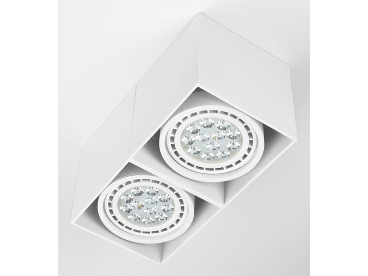 Oprawa sufitowa natynkowa ruchoma podwójna biała ES QR AR111 prostokąt Oprawa halogenowa Oprawa ruchoma Prostokątne Oprawa stropowa Kolor Biały Kategoria Oprawy oświetleniowe