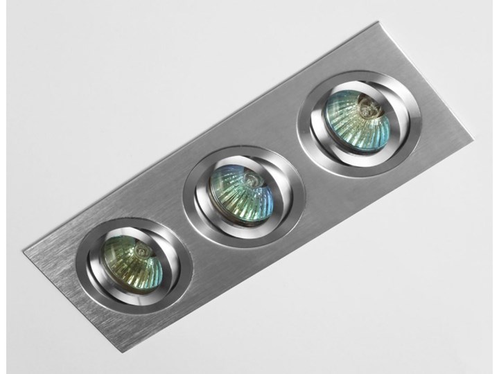 Potrójna sufitowa ruchoma podtynkowa oprawa 3x MR16 GU10 aluminiowa Prostokątne Oprawa stropowa Oprawa halogenowa Oprawa ruchoma Kategoria Oprawy oświetleniowe