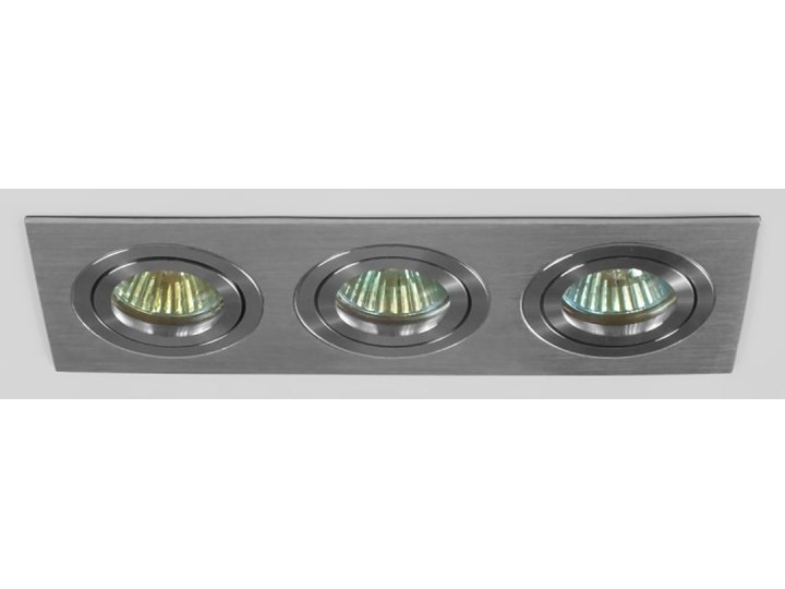 Potrójna sufitowa ruchoma podtynkowa oprawa 3x MR16 GU10 aluminiowa Oprawa stropowa Prostokątne Oprawa halogenowa Oprawa ruchoma Kategoria Oprawy oświetleniowe