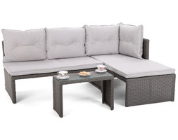 Narożnik ogrodowy technorattanowy Corte Grey / Beige