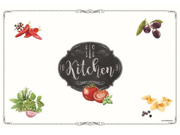 Mata stołowa Nuova R2S Kitchen Basics kod: 550 KIBK Podkładka pod talerz Tworzywo sztuczne Kategoria Podkładki kuchenne