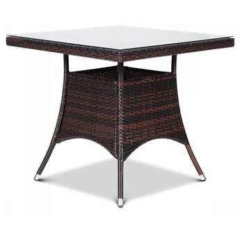 Stół z technorattanu Lugo 80x80 : Kolor - Mixed Brown kod: BK-003990