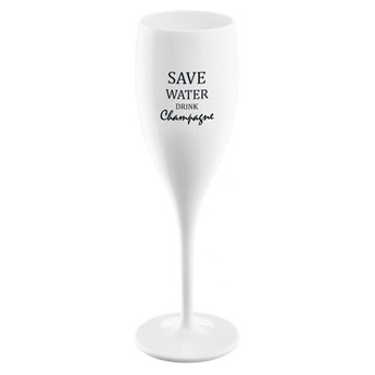 Kieliszek do szampana Koziol CHEERS NO.1 SAVE WATER DRINK CHAMPAGNE biały KZ-3436525 kod: KZ-3436525