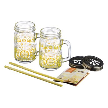 Zestaw do lemoniady dla 2 os. 0,4l Kilner przezroczysty/żółty kod: 0025.786
