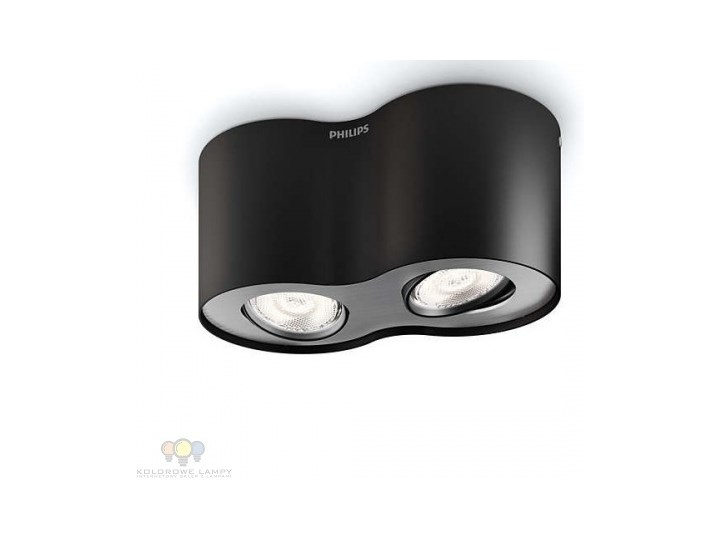 ==WYSYŁKA 24H == PHASE 53302/30/16 LAMPA PHILIPS LED NATYNKOWA CZARNA LEDY