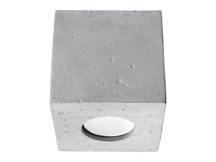 Sollux Lampa PLAFON QUAD 1 BETON Oprawa na Sufit Szary Kwadrat LEd Gu10 Oprawa halogenowa Kwadratowe Oprawa stropowa Oprawa led Kategoria Oprawy oświetleniowe