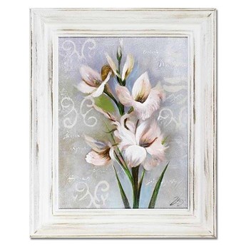 Kwiaty nowoczesne - Biała łodyżka - 37x47 cm - G16834