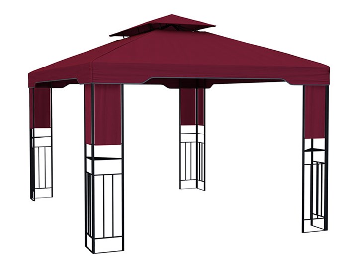 Pawilon ogrodowy Deluxe, 3x4 m, Bordowy