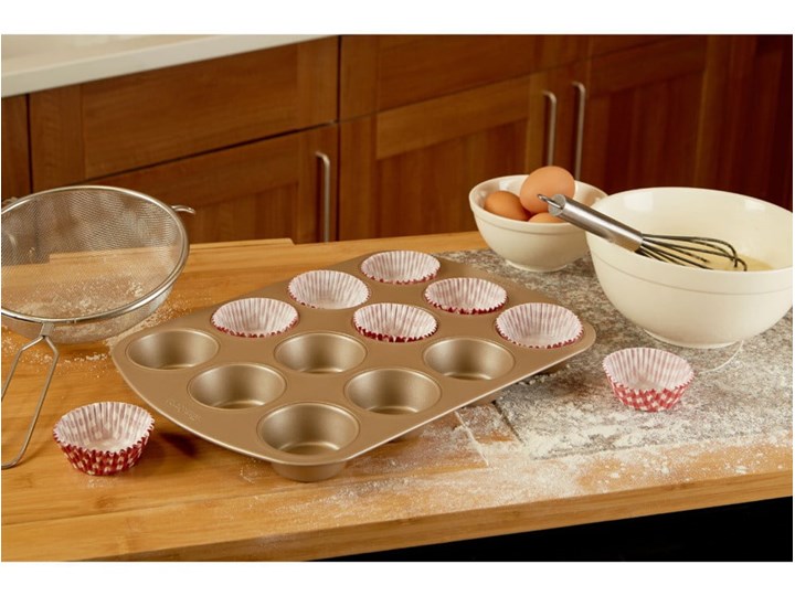 Forma na muffiny z nieprzywierającej stali węglowej Premier Housewares, 38,3x26,5 cm Do muffinek Kategoria Formy i foremki