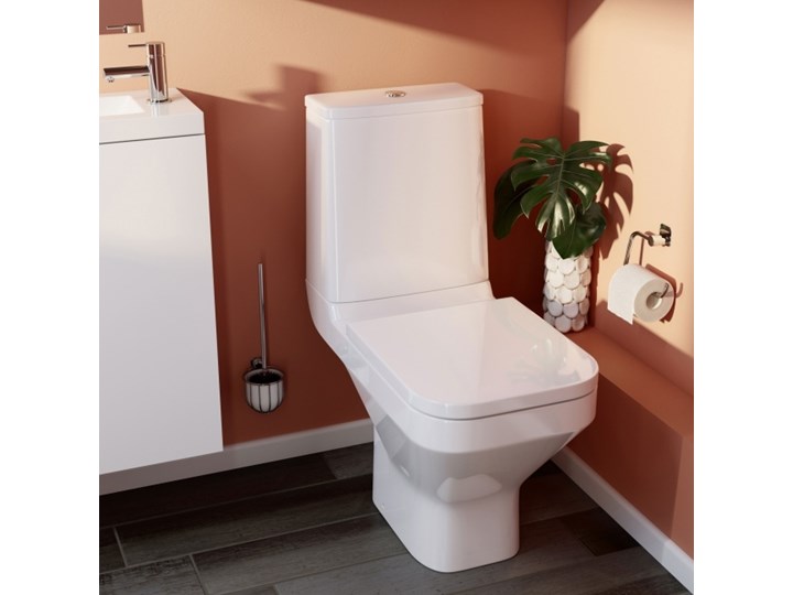 Kompakt WC GoodHome Teesta bezkołnierzowy boczny z deską wolnoopadającą