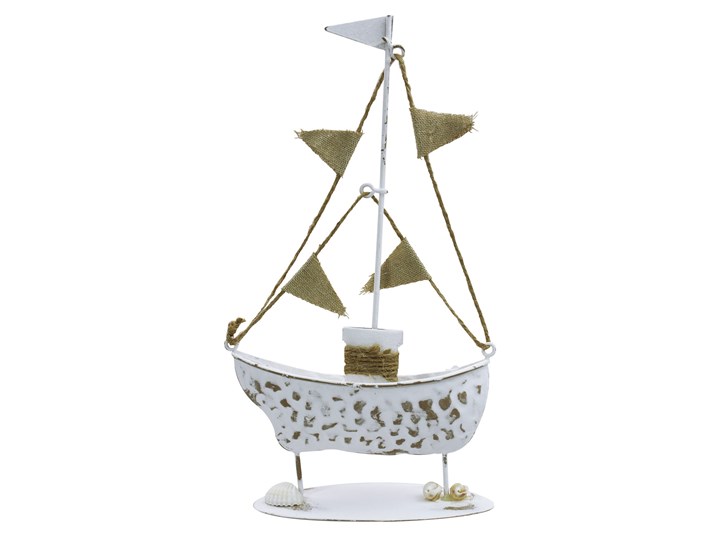 Statek morski metalowy, dekoracja 23cm