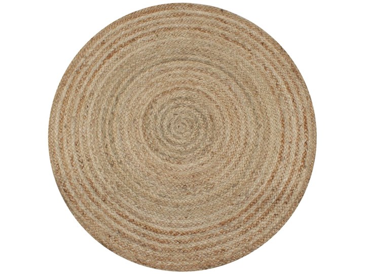 vidaXL Dywan pleciony z juty, 90 cm, okrągły Dywany Kategoria Dywany Wzór Jednobarwny
