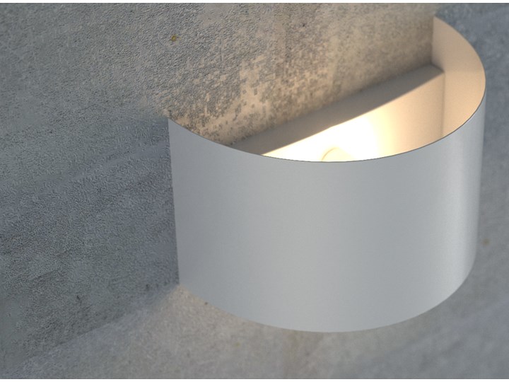 FOLD WHITE 950/1 kinkiet na ścianę półokrągły biały ciekawy efekt świetlny Styl Nowoczesny Metal Kinkiet LED Kategoria Lampy ścienne 