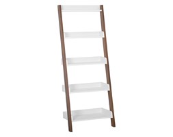 Regał na książki ciemne drewno/biały MOBILE TRIO Płyta MDF Półka Płyta MDF Płyta MDF Na zdjęcia Płyta MDF Płyta MDF Styl Nowoczesny Płyta MDF Styl Nowoczesny