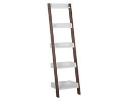 Regał na książki ciemne drewno/biały MOBILE DUO Płyta MDF Na zdjęcia Płyta MDF Płyta MDF Płyta MDF Półka Styl Nowoczesny Płyta MDF Płyta MDF Styl Nowoczesny