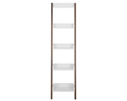 Regał na książki ciemne drewno/biały MOBILE DUO Płyta MDF Na zdjęcia Płyta MDF Płyta MDF Płyta MDF Półka Styl Nowoczesny Płyta MDF Płyta MDF Styl Nowoczesny