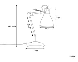 Lampa stołowa mosiężna 44 cm MONSAN