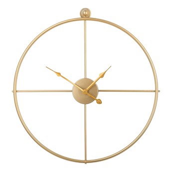 Beliani Zegar ścienny złoty żelazny bez cyfr Ø 50 cm nowoczesny minimalistyczny design