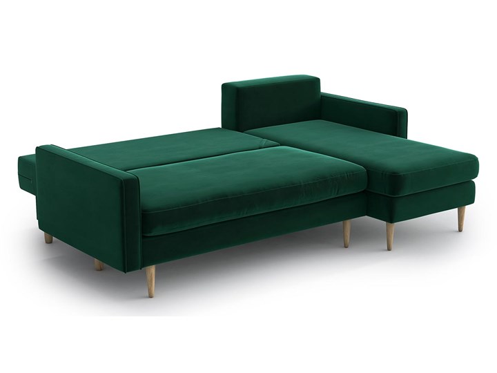 Narożnik Esme z szezlongiem i funkcją spania (uniwersalny), Bottle Green Kategoria Narożniki Szerokość 233 cm Materiał obicia Tkanina