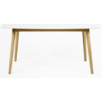 Skandynawski stół nierozkładany z białym blatem Nagano M