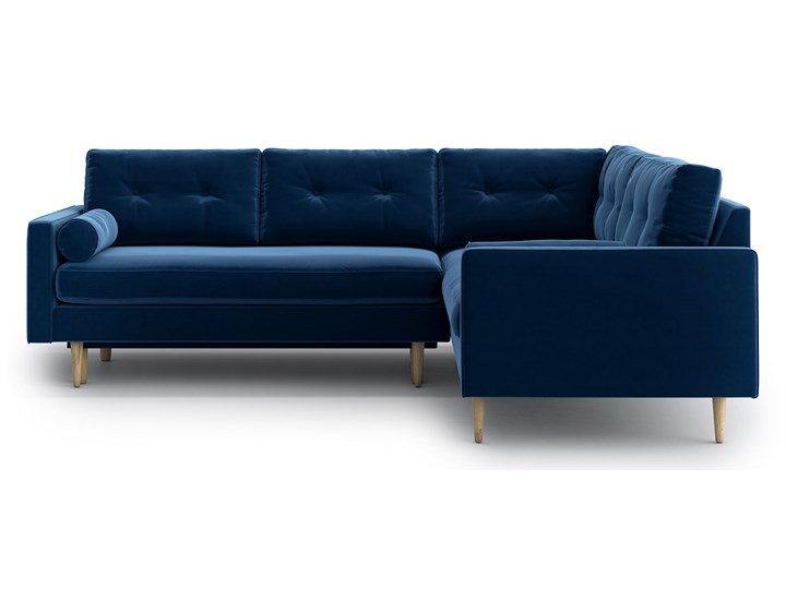 Narożnik Esme z funkcją spania, Navy Blue, lewy Kolor Granatowy Szerokość 242 cm Rozkładanie Rozkładany