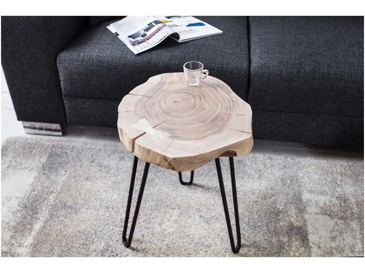 Stolik kawowy Goa II 40cm 36707 Metal Drewno Wysokość 45 cm Rodzaj nóg Gięte Kategoria Stoliki i ławy