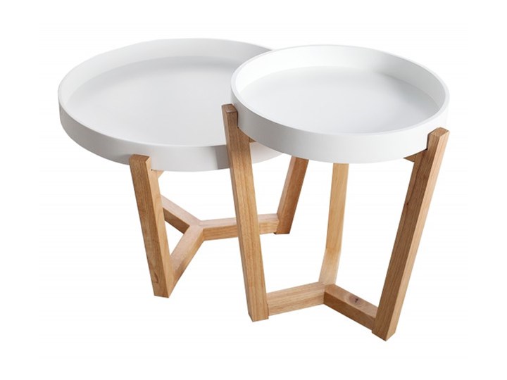 Stolik kawowy Scandinavia 2-elementy 36436 Styl Vintage Wysokość 57 cm Wysokość 44 cm Płyta MDF Styl Skandynawski