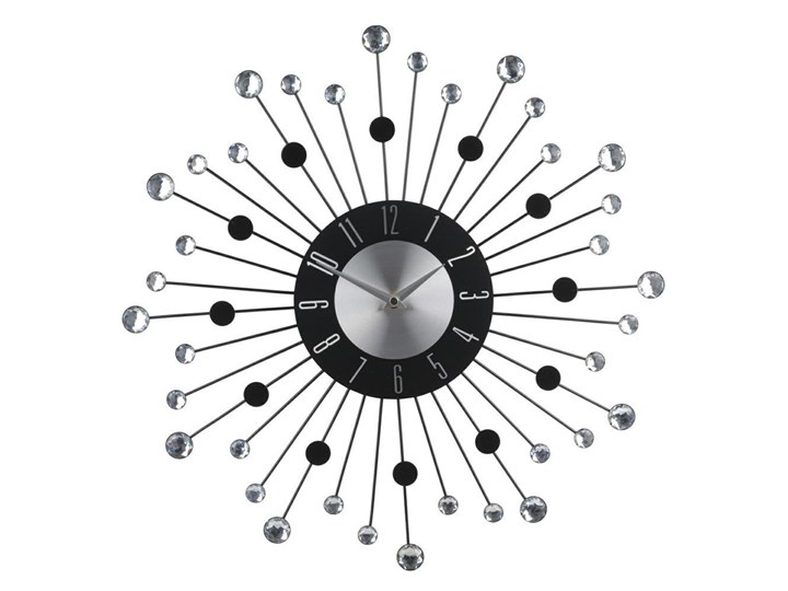 Zegar Intesi Crystal Spiral Zegar ścienny Okrągły Metal Styl Glamour