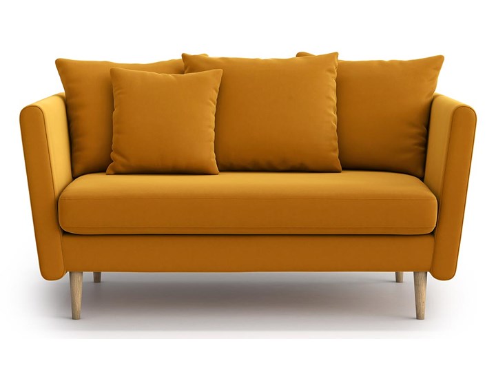 Sofa 2-osobowa Joleen, Golden Velvet Stała konstrukcja Głębokość 88 cm Powierzchnia spania Typ Gładkie