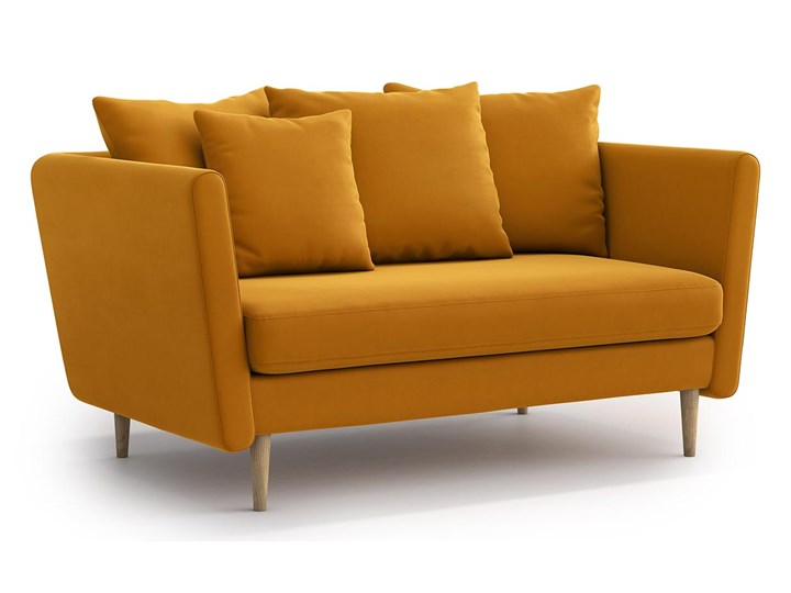 Sofa 2-osobowa Joleen, Golden Velvet Stała konstrukcja Głębokość 88 cm Powierzchnia spania