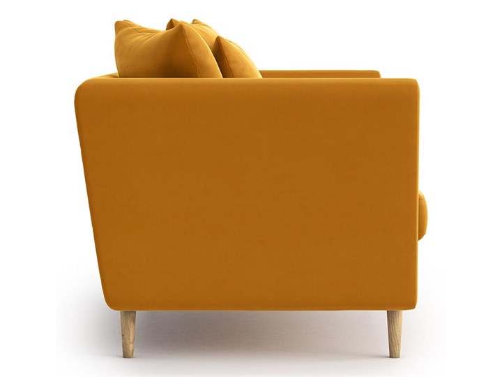 Sofa 2-osobowa Joleen, Golden Velvet Stała konstrukcja Głębokość 88 cm Rozkładanie Boki Z bokami