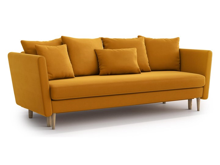 Sofa Joleen 3-osobowa z funkcją spania, Golden Velvet Głębokość 88 cm Stała konstrukcja Szerokość 223 cm Styl Nowoczesny