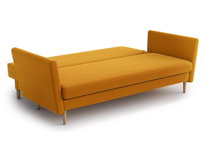 Sofa Joleen 3-osobowa z funkcją spania, Golden Velvet Głębokość 88 cm Szerokość 223 cm Stała konstrukcja Styl Nowoczesny