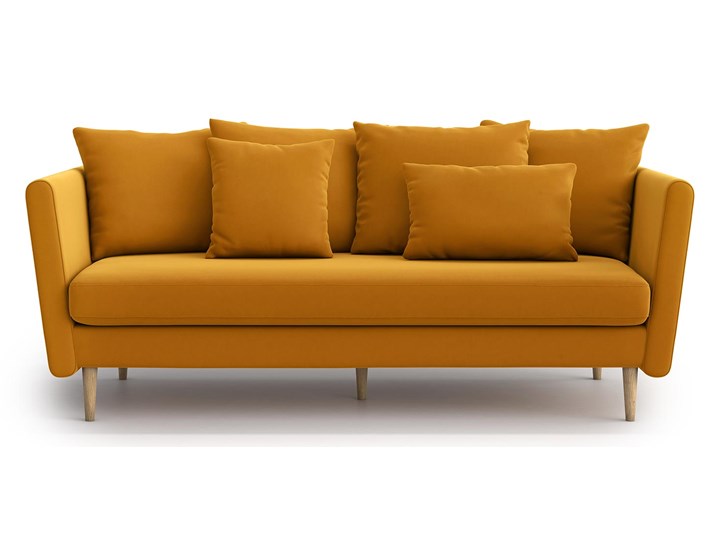 Sofa 3-osobowa Joleen, Golden Velvet Głębokość 88 cm Stała konstrukcja Szerokość 200 cm Pomieszczenie Salon