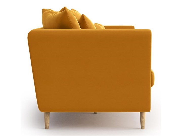 Sofa 3-osobowa Joleen, Golden Velvet Głębokość 88 cm Stała konstrukcja Szerokość 200 cm Boki Z bokami Powierzchnia spania
