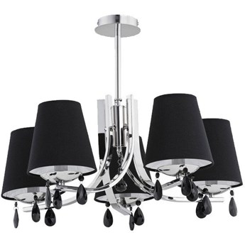 Żyrandol nowoczesny ENZO śr. 63cm chrom/czarny
