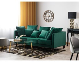 Sofa trzyosobowa tapicerowana zielona FENSTAD