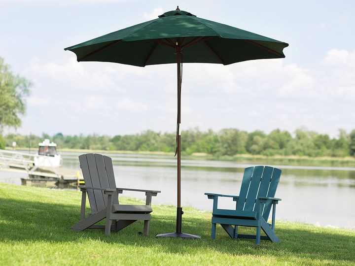 Parasol ogrodowy zielony składany duży 270 x 254 cm Parasole Kategoria Parasole ogrodowe