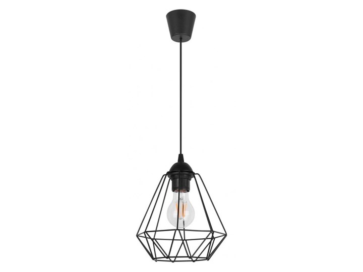Lampa Wisząca Pojedyncza Styl Loft Czarna Styl Nowoczesny Lampa z kloszem Metal Lampa druciana Styl Industrialny