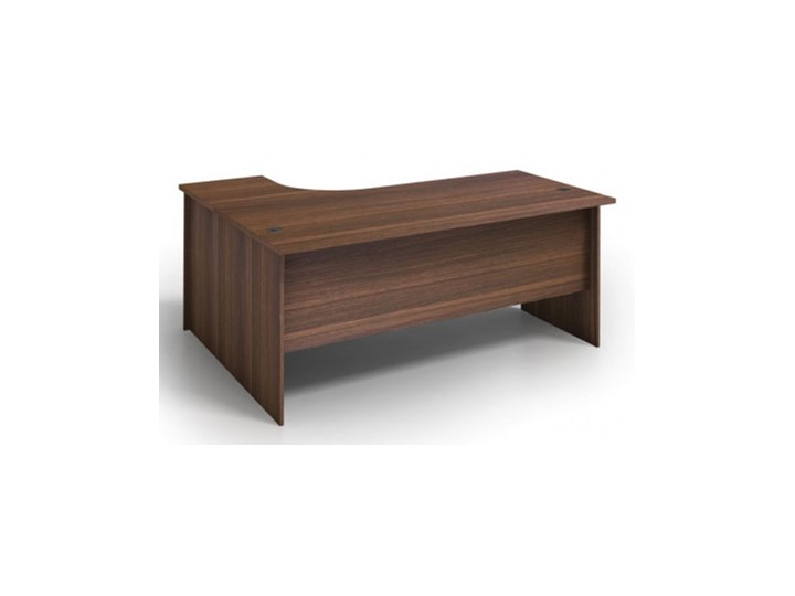 Biurko ergonomiczne prawe, orzech Głębokość 120 cm Biurko z nadstawką Płyta MDF Głębokość 40 cm Szerokość 140 cm Głębokość 80 cm Biurko narożne Styl Nowoczesny