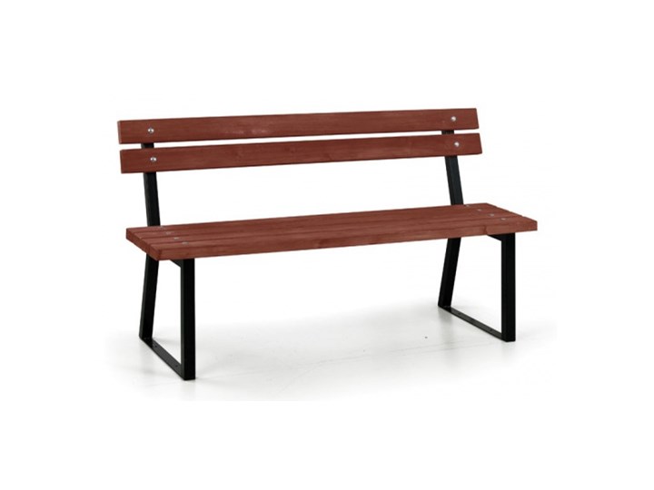 Ławka parkowa STANDARD Z oparciem Długość 150 cm Stal Drewno Kategoria Ławki ogrodowe