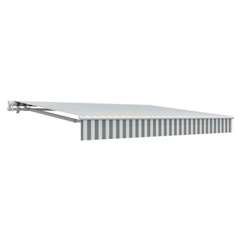 Markiza tarasowa Biało-szara 3,95 x 3 m NATERIAL