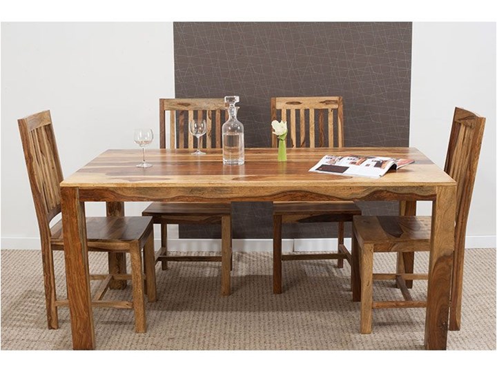 Stół drewniany jadalniany 160 / 250 (lakierowany) Shina Palisander Długość 160 cm Rozkładanie Wysokość 76 cm Drewno Rozkładanie Rozkładane