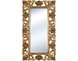LUSTRO Designerskie APOLLO w złotej ramie w stylu Glamour prostokąt 92X167