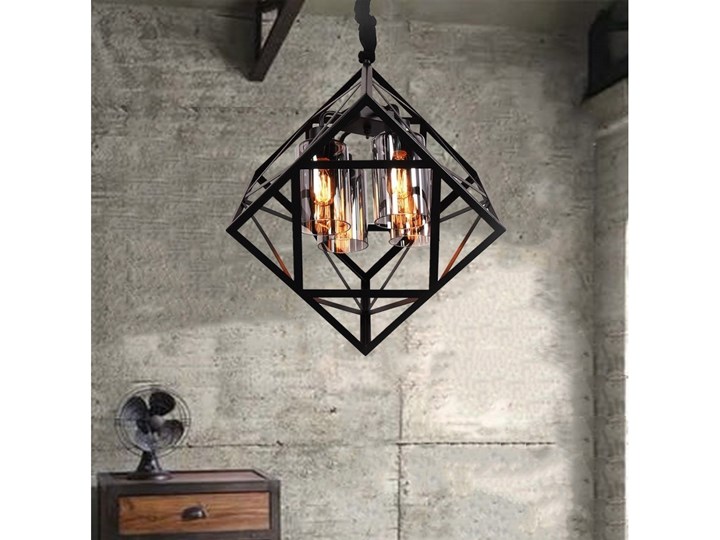 NOWOCZESNA LAMPA WISZĄCA LOFT BRUTTE Stal Lampa druciana Szkło Metal Kategoria Lampy wiszące Styl Nowoczesny