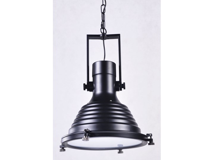 LAMPA WISZĄCA INDUSTRIALNA LOFT CZARNA BOTTI Lampa przemysłowa Metal Szkło Styl Industrialny