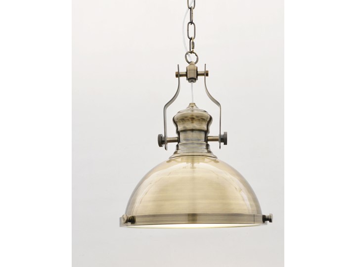 LAMPA WISZĄCA INDUSTRIALNA LOFT MOSIĘŻNA ETTORE Mosiądz Metal Lampa przemysłowa Styl Industrialny Szkło Ilość źródeł światła 1 źródło