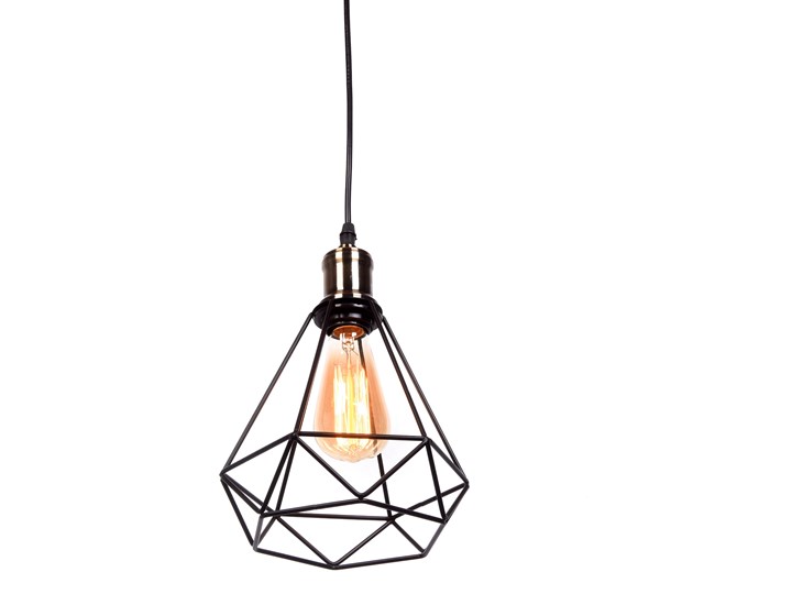 LAMPA WISZĄCA INDUSTRIALNA LOFT CZARNA COBI Lampa druciana Pomieszczenie Przedpokój Metal Styl Industrialny