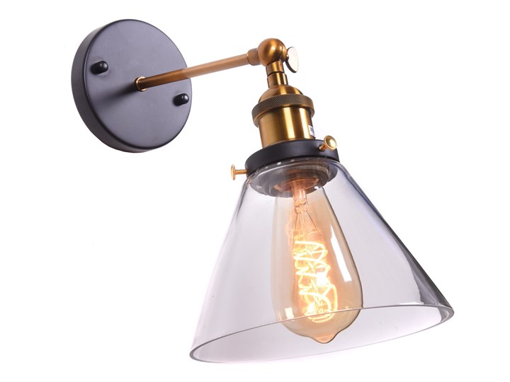 KINKIET LAMPA ŚCIENNA LOFT NUBI Kinkiet z abażurem Metal Kinkiet z kloszem Szkło Kategoria Lampy ścienne