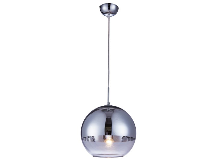 NOWOCZESNA LAMPA WISZĄCA CHROMOWANA VERONI D30 Lampa kula Szkło Metal Lampa z kloszem Styl Nowoczesny Ilość źródeł światła 1 źródło